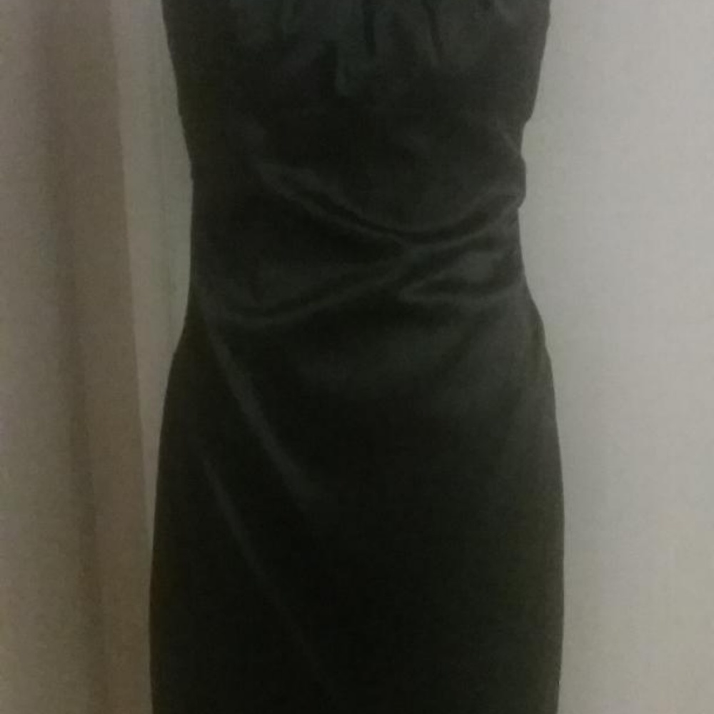Maggie Of London Black Satin Cocktail Dress